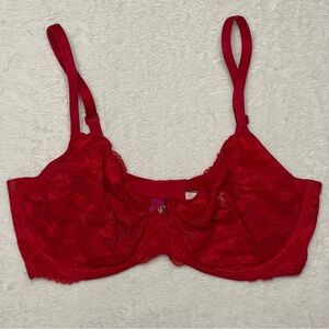 Victoria's Secret Red Body by Victoria Unlined Demi Size 36DD